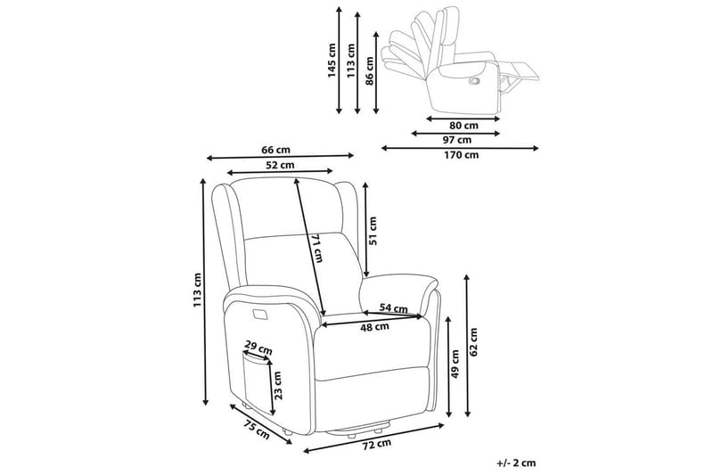 Sähkökäyttöinen nojatuoli Elegy - Tuape - Huonekalut - Tuoli & nojatuoli - Nojatuoli & lepotuoli - Mekanismituoli