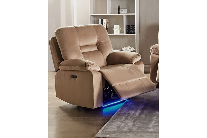 Sähkökäyttöinen recliner-nojatuoli Rovik Beige - Beige - Huonekalut - Tuoli & nojatuoli - Nojatuoli & lepotuoli - Mekanismituoli