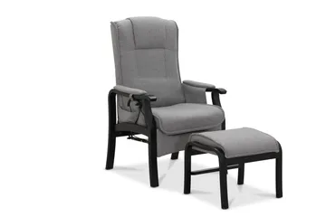 Saika recliner-nojatuoli, sähköinen vaaleanharmaa - Huonekalut - Tuoli & nojatuoli - Nojatuoli & lepotuoli - Nojatuoli rahilla