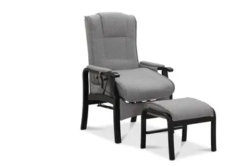 Saika recliner-nojatuoli, sähköinen vaaleanharmaa - Huonekalut - Tuoli & nojatuoli - Nojatuoli & lepotuoli - Nojatuoli rahilla