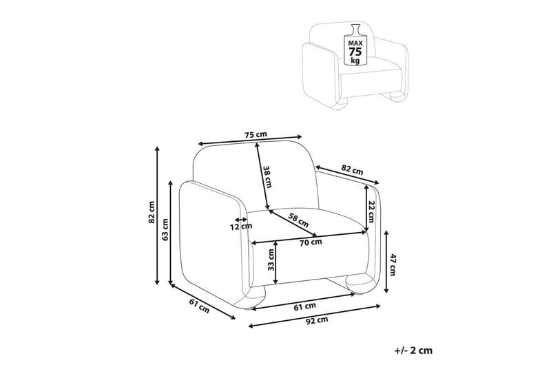 Nojatuoli Saland - Valkoinen - Huonekalut - Tuoli & nojatuoli - Nojatuoli & lepotuoli