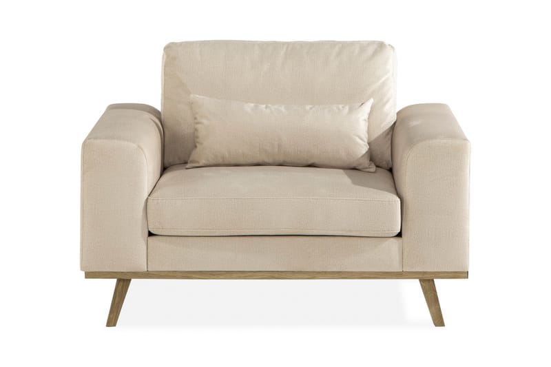 Copenhagen Nojatuoli Sametti - Beige - Huonekalut - Tuoli & nojatuoli - Nojatuoli & lepotuoli - Samettinojatuoli