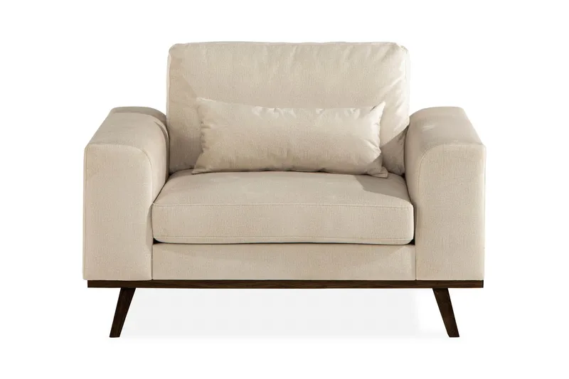 Copenhagen Nojatuoli Sametti - Beige - Huonekalut - Tuoli & nojatuoli - Nojatuoli & lepotuoli - Samettinojatuoli