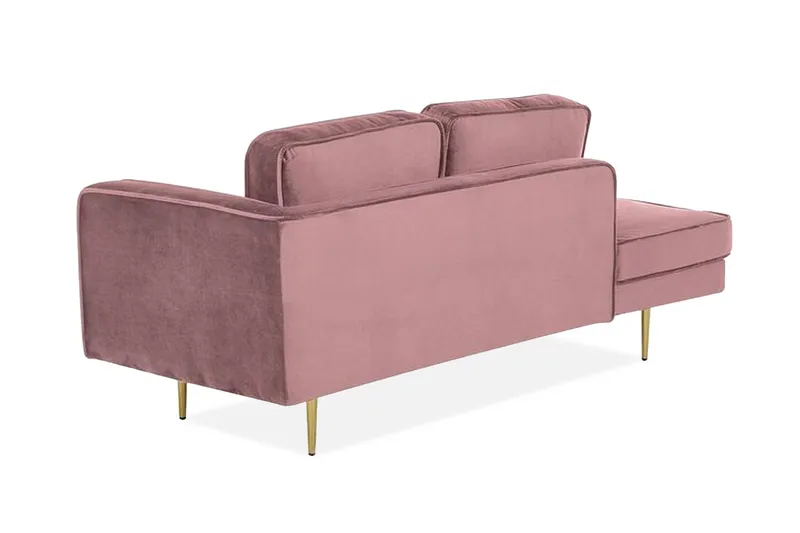 Leposohva Elany Oikea Sametti - Roosa - Huonekalut - Tuoli & nojatuoli - Nojatuoli & lepotuoli - Samettinojatuoli