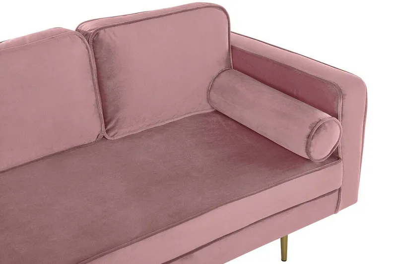 Leposohva Elany Oikea Sametti - Roosa - Huonekalut - Tuoli & nojatuoli - Nojatuoli & lepotuoli - Samettinojatuoli