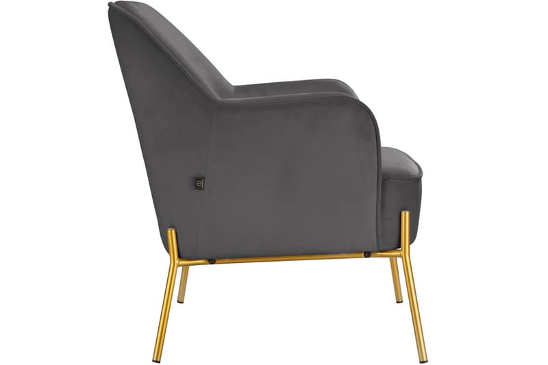 Loungenojatuoli Ramlane - Harmaa - Huonekalut - Tuoli & nojatuoli - Nojatuoli & lepotuoli - Samettinojatuoli