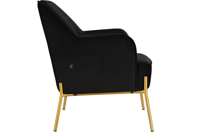 Loungenojatuoli Ramlane - Musta - Huonekalut - Tuoli & nojatuoli - Nojatuoli & lepotuoli - Samettinojatuoli