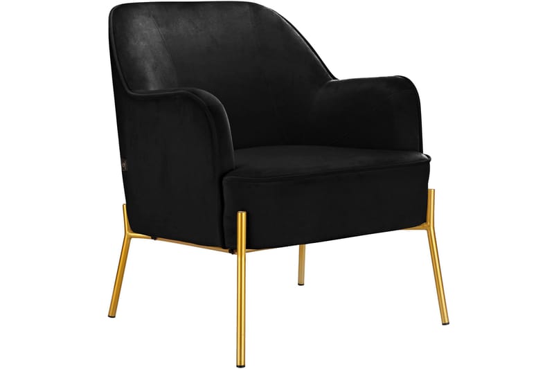 Loungenojatuoli Ramlane - Musta - Huonekalut - Tuoli & nojatuoli - Nojatuoli & lepotuoli - Samettinojatuoli