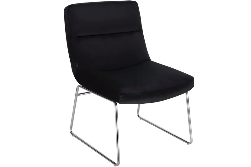 Loungenojatuoli Sentauni - Musta - Huonekalut - Tuoli & nojatuoli - Nojatuoli & lepotuoli - Samettinojatuoli