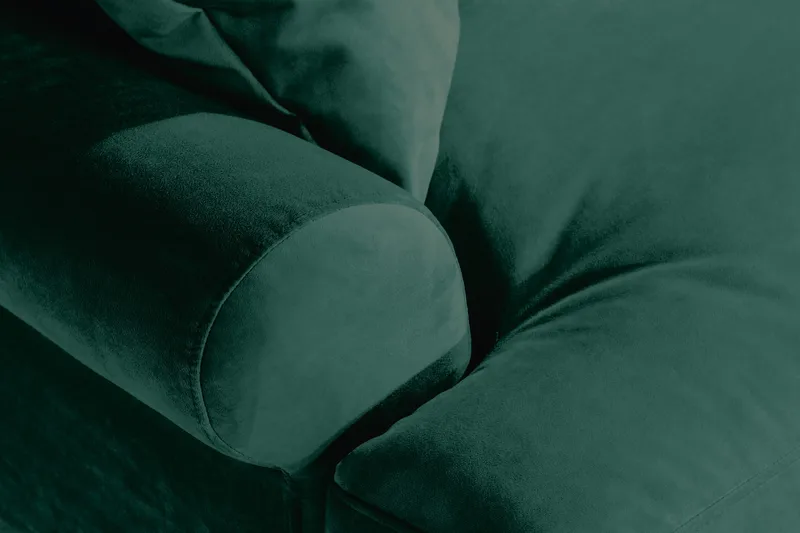 Loveseat Webber Sametti - Tummanvihreä Kromi - Huonekalut - Tuoli & nojatuoli - Nojatuoli & lepotuoli - Samettinojatuoli