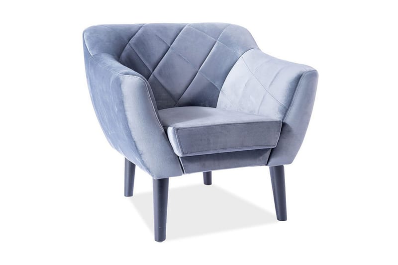 Samettinojatuoli Mendori, Harmaa/Puu