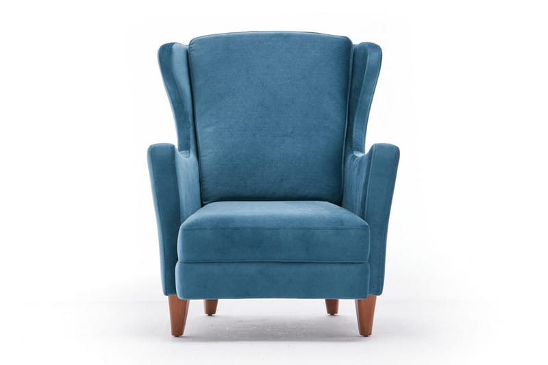 Nojatuoli Kiola - Sametti/Turkoosi/Luonnonväri - Huonekalut - Tuoli & nojatuoli - Nojatuoli & lepotuoli - Samettinojatuoli