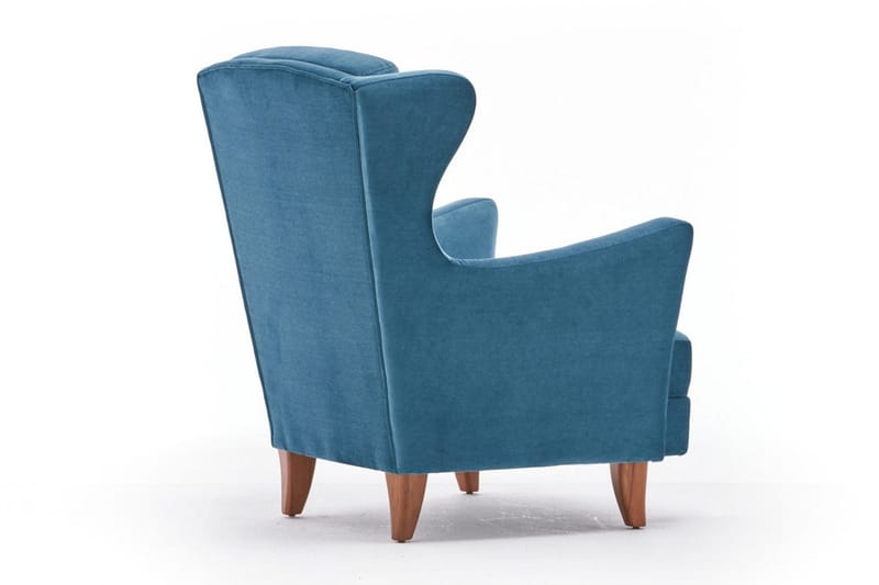 Nojatuoli Kiola - Sametti/Turkoosi/Luonnonväri - Huonekalut - Tuoli & nojatuoli - Nojatuoli & lepotuoli - Samettinojatuoli