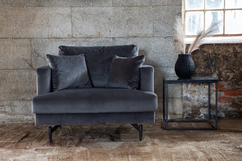 Nojatuoli Sofia - Tummanharmaa - Huonekalut - Tuoli & nojatuoli - Nojatuoli & lepotuoli - Samettinojatuoli