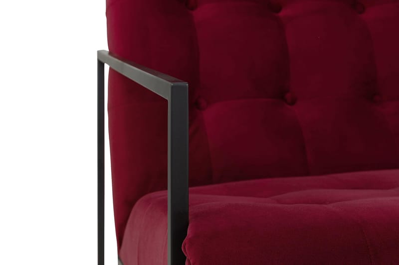 Nojatuoli Treni Sametti - Punainen/Musta - Huonekalut - Tuoli & nojatuoli - Nojatuoli & lepotuoli - Samettinojatuoli