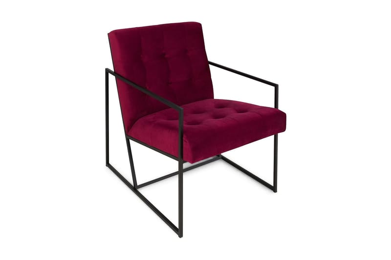 Nojatuoli Treni Sametti, Punainen/Musta