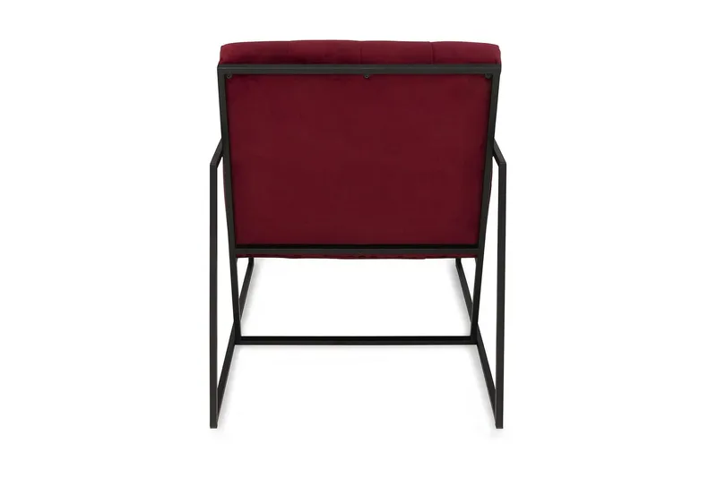 Nojatuoli Treni Sametti - Punainen/Musta - Huonekalut - Tuoli & nojatuoli - Nojatuoli & lepotuoli - Samettinojatuoli
