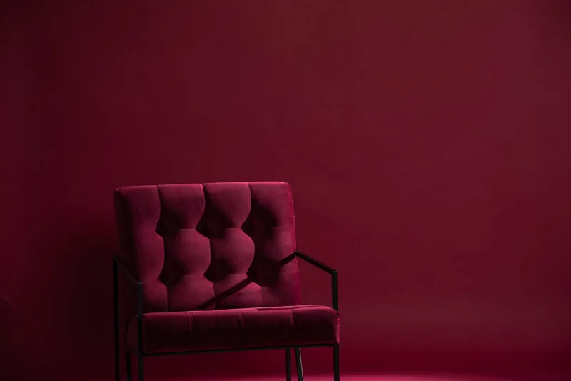 Nojatuoli Treni Sametti - Punainen/Musta - Huonekalut - Tuoli & nojatuoli - Nojatuoli & lepotuoli - Samettinojatuoli