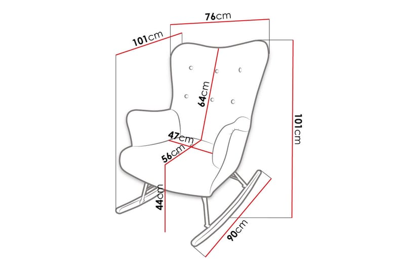 Nojatuoli Witolin - Sametti/Harmaa - Huonekalut - Tuoli & nojatuoli - Nojatuoli & lepotuoli - Samettinojatuoli