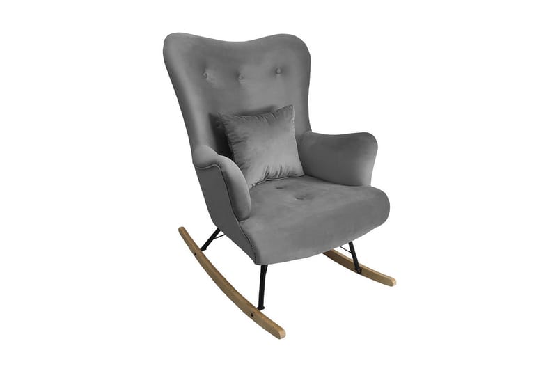 Nojatuoli Witolin - Sametti/Harmaa - Huonekalut - Tuoli & nojatuoli - Nojatuoli & lepotuoli - Samettinojatuoli