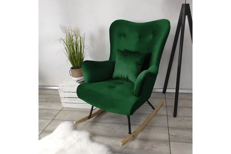 Nojatuoli Witolin - Sametti/Vihreä - Huonekalut - Tuoli & nojatuoli - Nojatuoli & lepotuoli - Samettinojatuoli