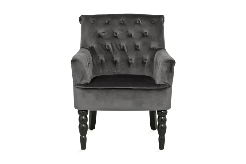 Samettinojatuoli Adea - Harmaa - Huonekalut - Tuoli & nojatuoli - Nojatuoli & lepotuoli - Samettinojatuoli