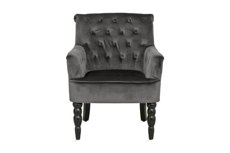 Samettinojatuoli Adea - Harmaa - Huonekalut - Tuoli & nojatuoli - Nojatuoli & lepotuoli - Chesterfield-nojatuolit