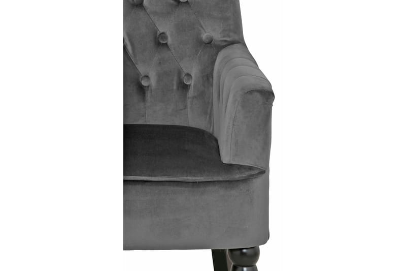 Samettinojatuoli Adea - Harmaa - Huonekalut - Tuoli & nojatuoli - Nojatuoli & lepotuoli - Chesterfield-nojatuolit