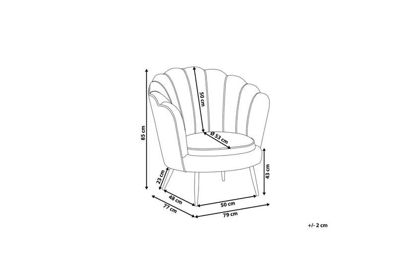 Samettinojatuoli Midfield - Keltainen - Huonekalut - Tuoli & nojatuoli - Nojatuoli & lepotuoli - Samettinojatuoli
