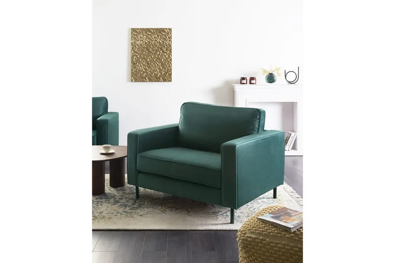 Nojatuoli Savalen - Vihreä, musta - Huonekalut - Tuoli & nojatuoli - Nojatuoli & lepotuoli