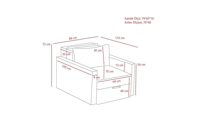 Savra Vuodetuoli - Harmaa - Huonekalut - Sohva - Vuodesohva