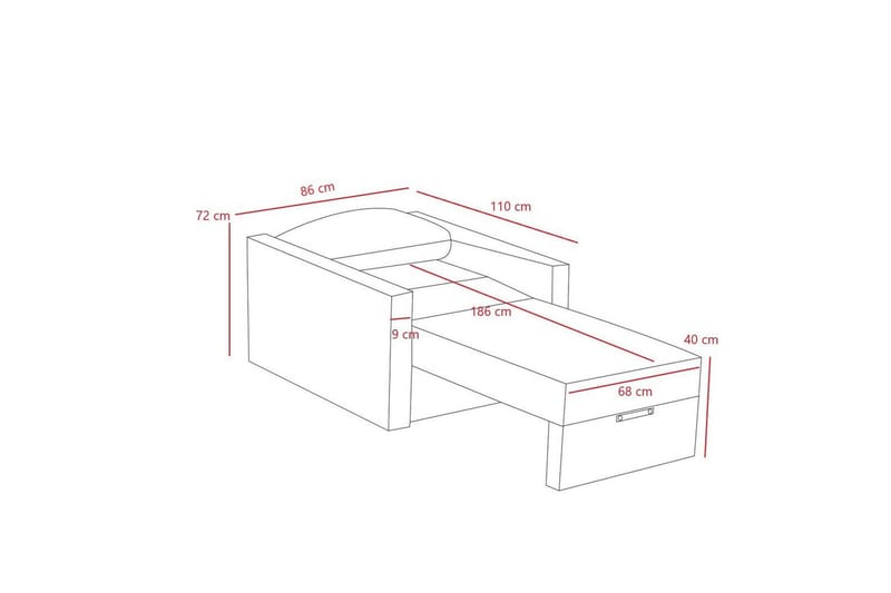 Savra Vuodetuoli - Ruskea - Huonekalut - Sohva - Vuodesohva