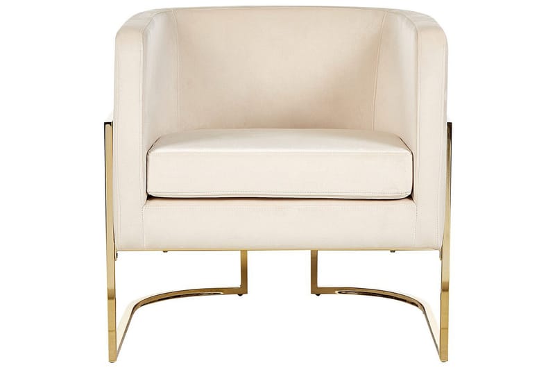 Nojatuoli Sirkka - Beige, kulta - Huonekalut - Tuoli & nojatuoli - Nojatuoli & lepotuoli