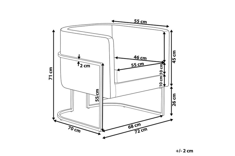 Nojatuoli Sirkka - Beige, kulta - Huonekalut - Tuoli & nojatuoli - Nojatuoli & lepotuoli
