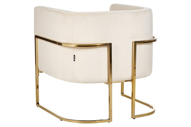 Nojatuoli Sirkka - Beige, kulta - Huonekalut - Tuoli & nojatuoli - Nojatuoli & lepotuoli