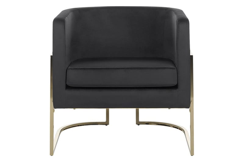 Nojatuoli Sirkka - Musta, kulta - Huonekalut - Tuoli & nojatuoli - Nojatuoli & lepotuoli