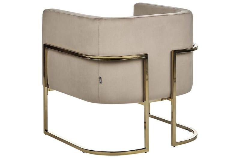 Nojatuoli Sirkka - Taupe, kulta - Huonekalut - Tuoli & nojatuoli - Nojatuoli & lepotuoli