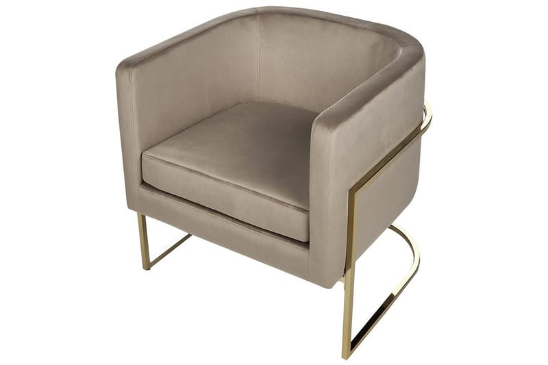 Nojatuoli Sirkka - Taupe, kulta - Huonekalut - Tuoli & nojatuoli - Nojatuoli & lepotuoli