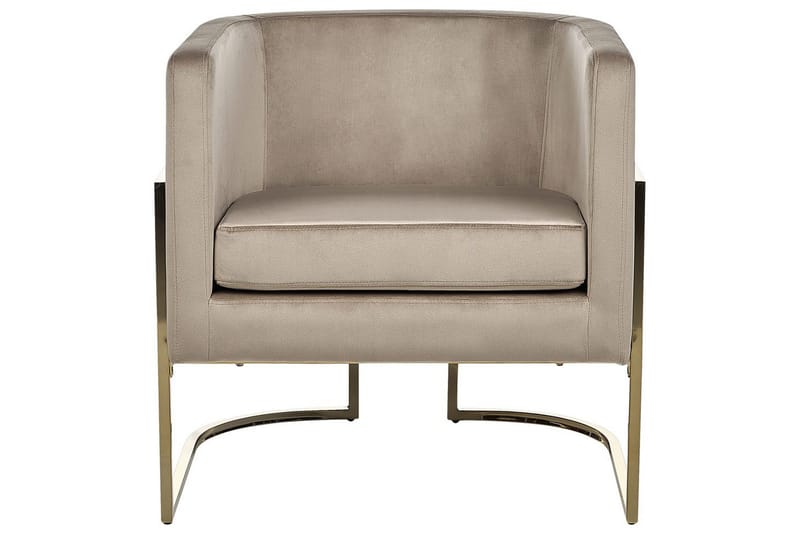 Nojatuoli Sirkka - Taupe, kulta - Huonekalut - Tuoli & nojatuoli - Nojatuoli & lepotuoli