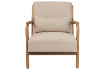Nojatuoli Skovde - Beige, vaalea puu - Huonekalut - Tuoli & nojatuoli - Nojatuoli & lepotuoli