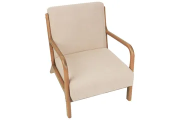 Nojatuoli Skovde - Beige, vaalea puu - Huonekalut - Tuoli & nojatuoli - Nojatuoli & lepotuoli