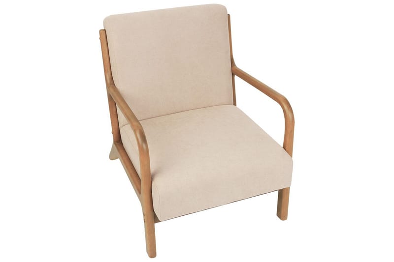 Nojatuoli Skovde - Beige, vaalea puu - Huonekalut - Tuoli & nojatuoli - Nojatuoli & lepotuoli