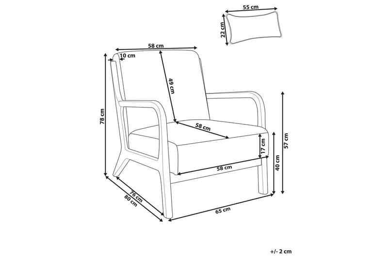 Nojatuoli Skovde - Beige, vaalea puu - Huonekalut - Tuoli & nojatuoli - Nojatuoli & lepotuoli