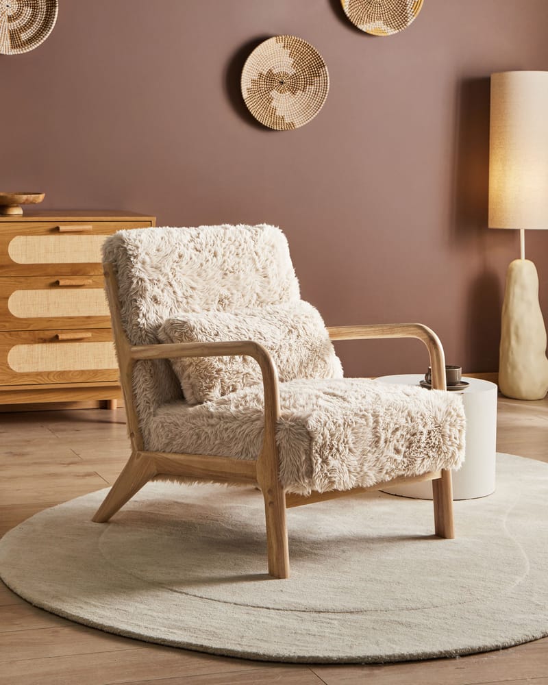 Nojatuoli Skovde - Vaalea beige - Huonekalut - Tuoli & nojatuoli - Nojatuoli & lepotuoli
