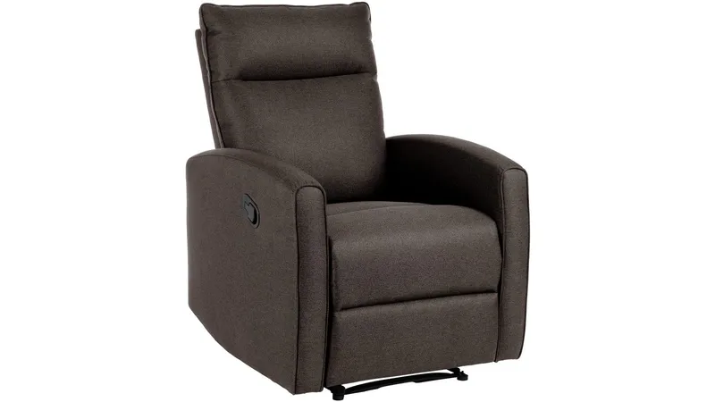 Solvane recliner-nojatuoli kankaasta, Harmaanruskea