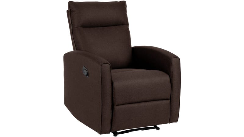 Solvane recliner-nojatuoli kankaasta, Suklaanruskea