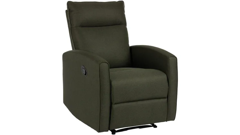 Solvane recliner-nojatuoli kankaasta, Vihreä