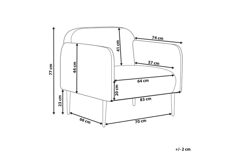 Nojatuoli Stouby - Beige, musta - Huonekalut - Tuoli & nojatuoli - Nojatuoli & lepotuoli