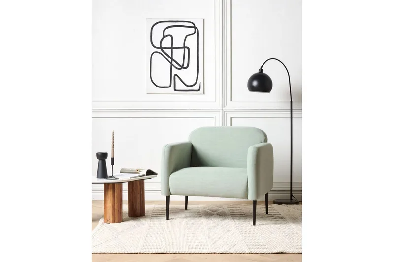 Nojatuoli Stouby - Vihreä, musta - Huonekalut - Tuoli & nojatuoli - Nojatuoli & lepotuoli