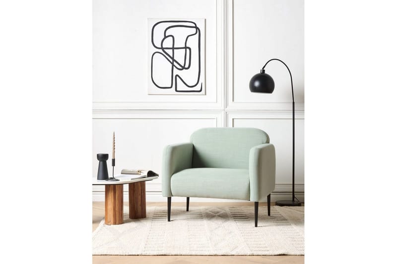 Nojatuoli Stouby - Vihreä, musta - Huonekalut - Tuoli & nojatuoli - Nojatuoli & lepotuoli